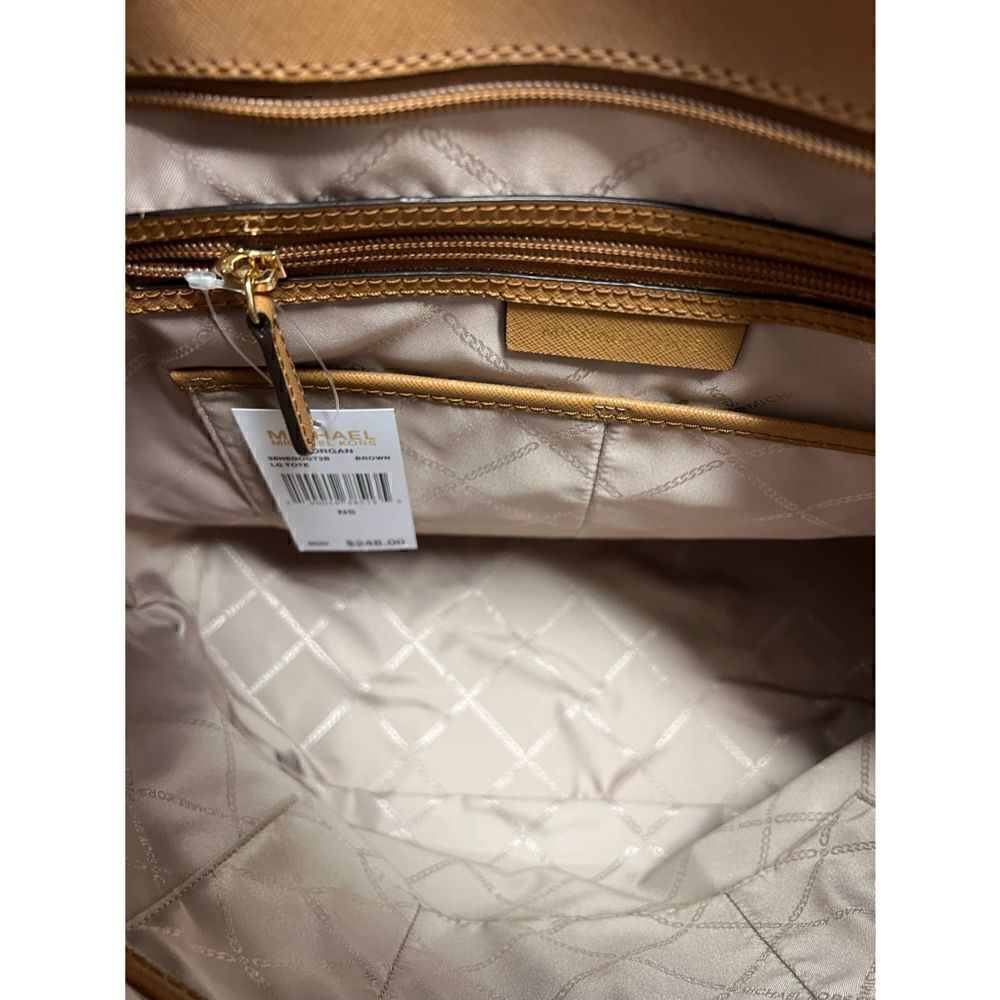 🔥🎁NWT! Michael Kors Morgan Large Tote Handbag Brown Msrp$248.00 - Picture 6 of 6